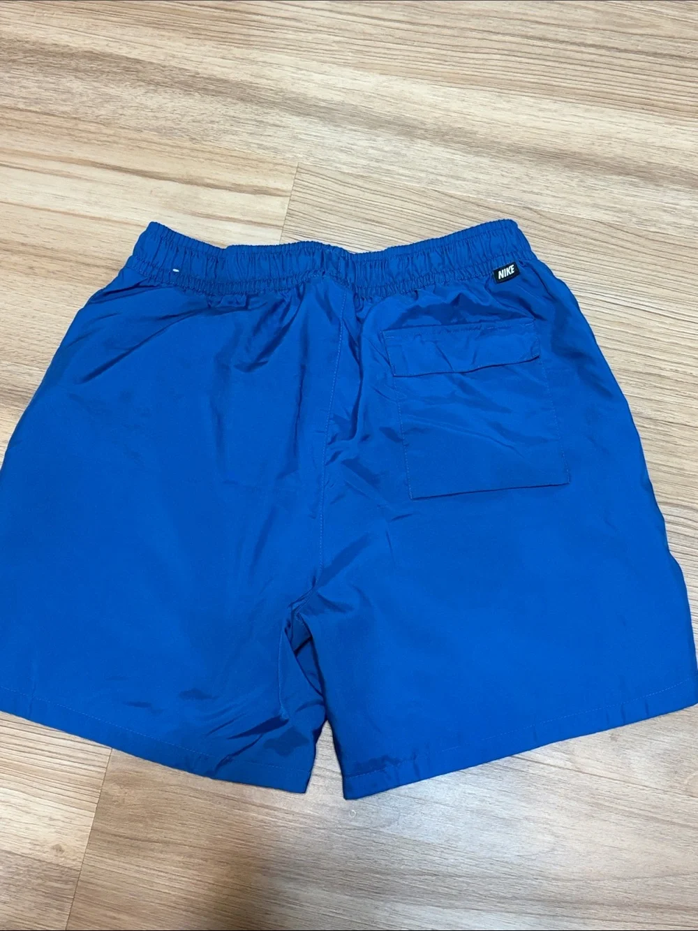 Nike Blue Swim Trunks Mesh Lined Drawstring Shorts Size Small